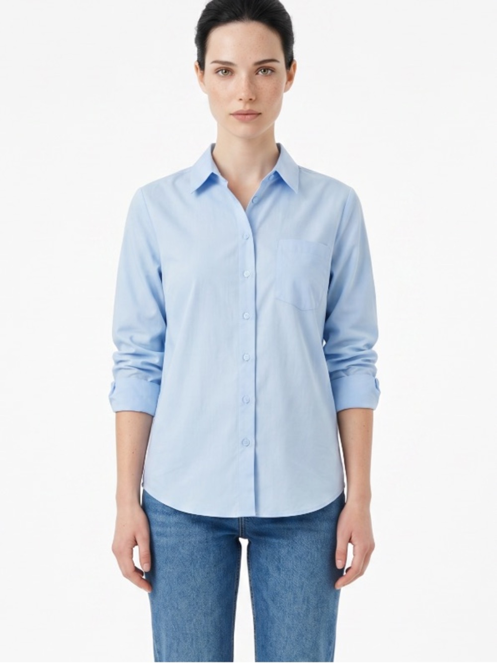 Eileen Fisher Organic Handkerchief Linen Classic Collar Shirt